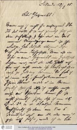 Brief vom 12.09.1908