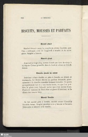 Biscuits, mousses et parfaits