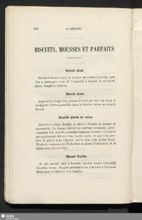 Biscuits, mousses et parfaits