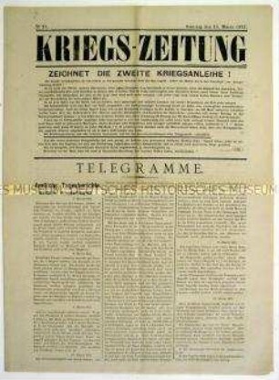 Nachrichtenblatt für die deutschen Truppen im besetzten Frankreich "Kriegs-Zeitung"