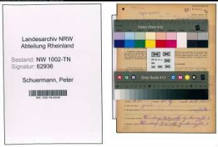 Entnazifizierung Peter Schuermann , geb. 26.10.1901 (Spediteur)