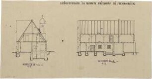 Fick, Roderich; Herrsching; Friedhof mit Leichenhaus und Kapelle - Leichenhaus (Schnitte)