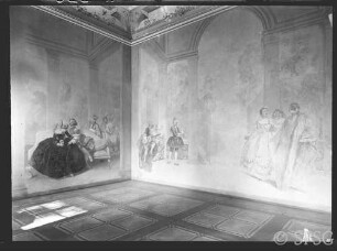 Berlin, Schloss Charlottenburg, Neuer Flügel, Erstes Hautelice-Zimmer, R.: 352, Wandgemälde.
