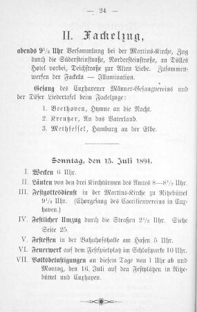 Sonntag, den 15. Juli 1894.