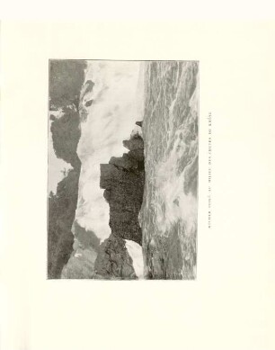 Rocher isolé au milieu des chutes de Khône