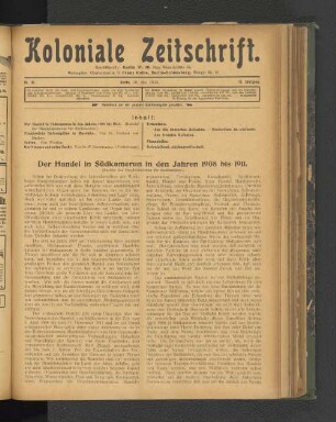 Der Handel in Südkamerun in den Jahren 1908 bis 1908.