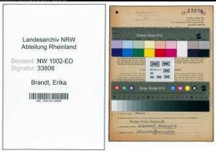 Entnazifizierung Erika Brandt, geb. 23.06.1885 (Lehrerin)