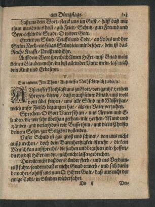 V. Ein anders/ Im Thon: Auß tieffer Noth schrey ich zu dir/ [et]c: