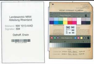Entnazifizierung Erwin Osthoff , geb. 05.07.1914 (Feuerwehrmann)