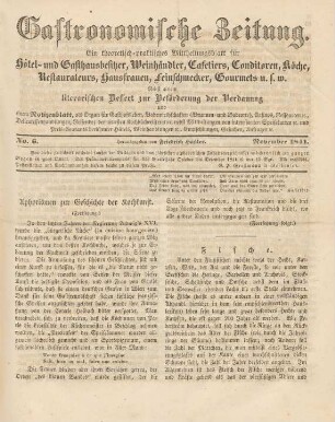 Nr. 6 (November 1841)