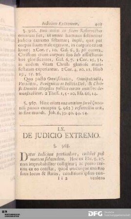 LX. De Judicio Extremo.
