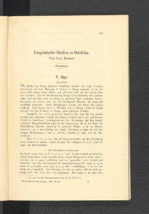 Linguistische Studien in Ostafrika.