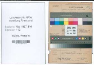 Entnazifizierung Wilhelm Ruwe , geb. 00.00.0000 (Werkmeister)