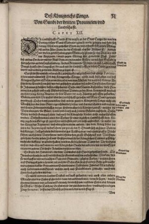 Caput XII. Von Sundi der dritten Provincien und Landtschafft