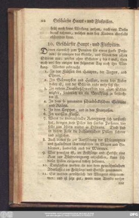 10. Geschärfte Haupt- und Flußpillen.