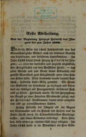 Umriß einer pragmatischen Geschichte des Kriegswesens im Herzogthum Braunschweig