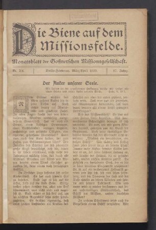 Nr. 3/4. März/April 1920