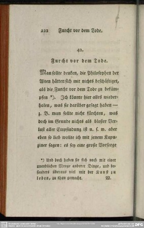 42. Furcht vor dem Tode