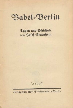 Babel-Berlin : Typen und Schicksale