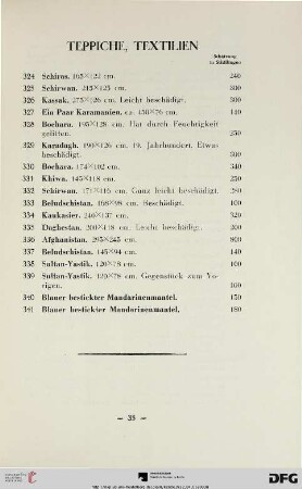 Teppiche (Nr. 324-341)
