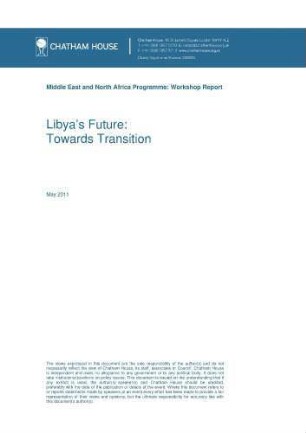 Libya's future: towards transition