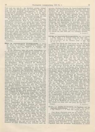 13-14 [Rezension] Rauscher, Julius (Hrsg.), Blätter für württembergische Kirchengeschichte. N. F. 28. Jhg. 1924, Heft 1/2