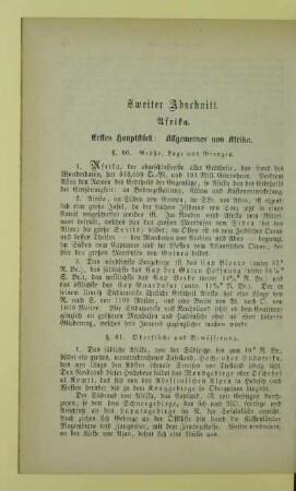 Zweiter Abschnitt. Afrika