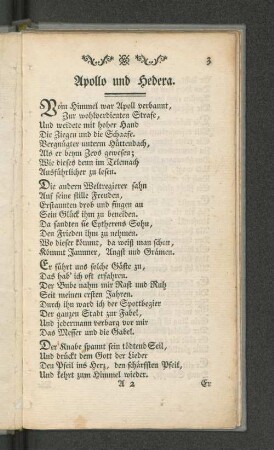 Apollo und Hedera.