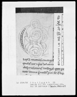 Augustinus etcetera, Sermones — Initiale C, Folio 90recto