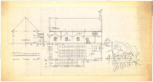 Döllgast, Hans; Pfändhausen (Bayern); Kath. Pfarrkirche - Lageplan; Ansicht; Schnitt; Grundriss