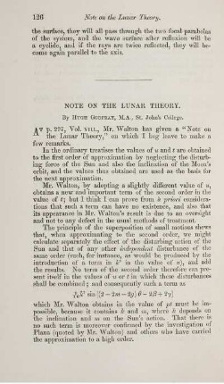 Note on the lunar theory.