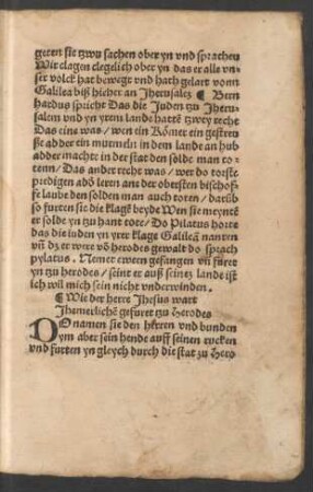 Wie der herre Jhesus wart Jhemerlichen gefuret tzu Herodes
