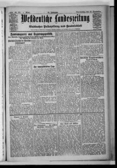 Westdeutsche Landeszeitung : Gladbacher Volkszeitung und Handelsblatt : allgemeiner Anzeiger für den gesamten Niederrhein : die Niederrheinische Heimatzeitung