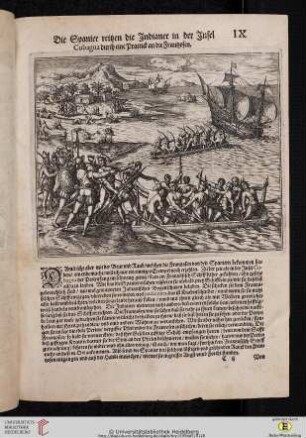 Die Spanier reitzen die Indianer in der Insel Cubagua durch eine Practick an die Frantzosen