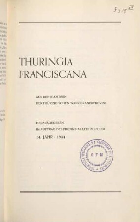 14: Thuringia Franciscana
