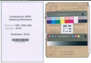 Entnazifizierung Erich Kuhlmann , geb. 05.10.1898 (Bahnassistent)