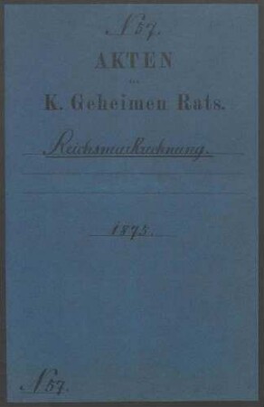 Inneres: Reichsmarkrechnung