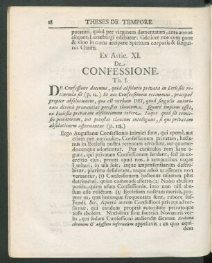Ex Artic. XI. De Confessione.