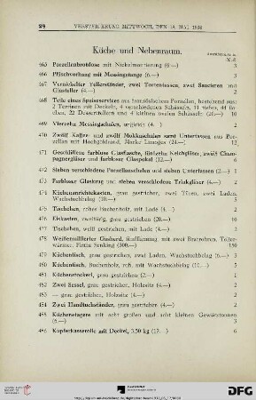 Küche und Nebenraum (Nr. 465-550)