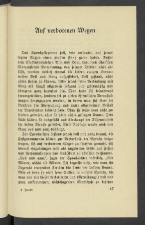 Auf verbotenen Wegen
