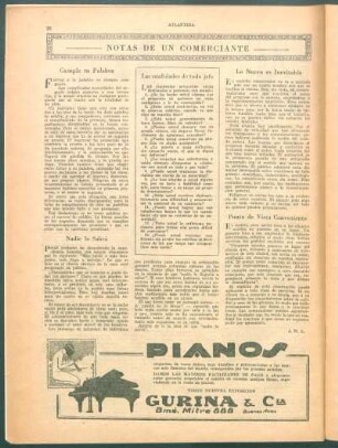 Notas de un comerciante