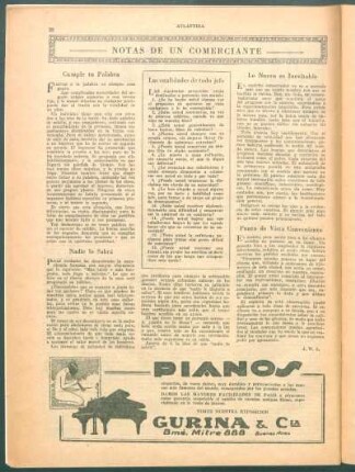 Notas de un comerciante