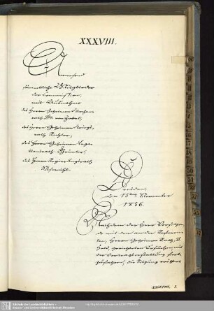 XXXVIII., 15. November 1856