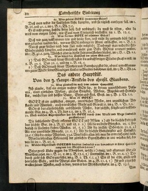 10-19, Vom ersten Haupt-Artikel; Vom andern Haupt-Artikel