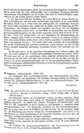 601-603, Groß. Handbuch für den Untersuchungsrichter als System der Kriminalistik, 1904