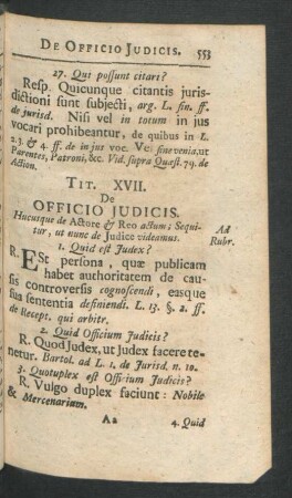 Tit. XVII. De Officio Iudicis