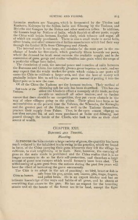 Chapter XXII. Hunting and fishing