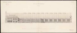 Hauptbahnhof, Frankfurt/Main Empfangsgebäude: Seitenansicht 1:200