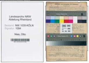 Entnazifizierung Otto Nies , geb. 27.11.1887 (Steiger)
