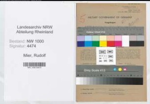 Entnazifizierung Rudolf Mier, geb. 07.09.1902 (Angest.)